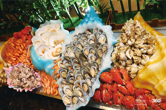 中山利和希爾頓酒店自助晚餐