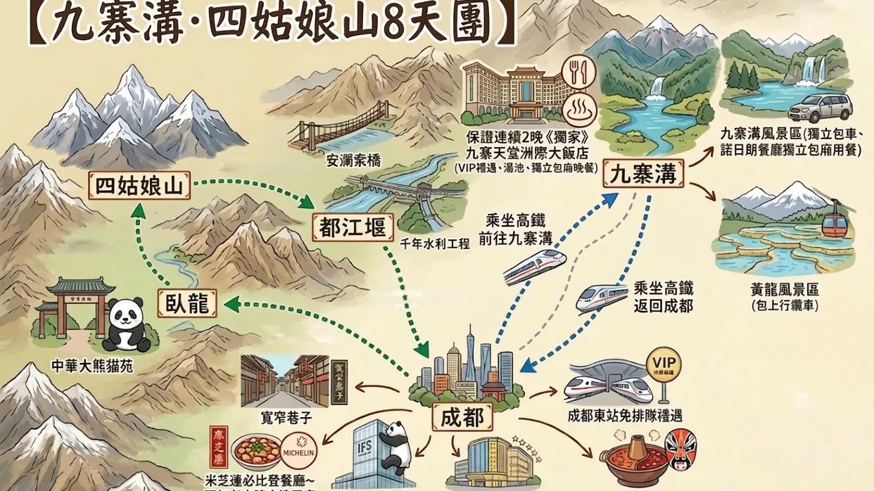 四姑娘山行程圖