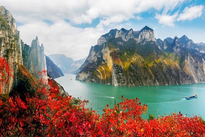 巫峽神女+大轉彎紅葉