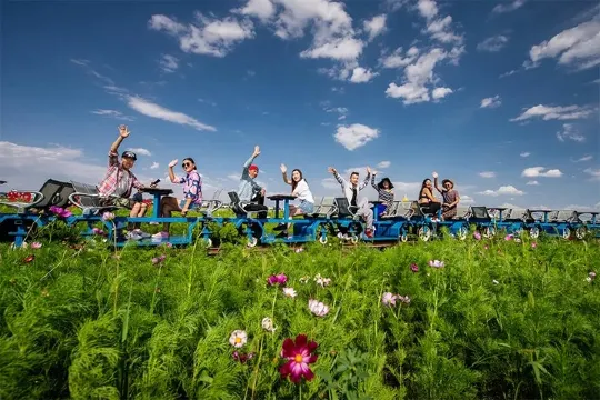 鄂爾多斯草原~軌道車