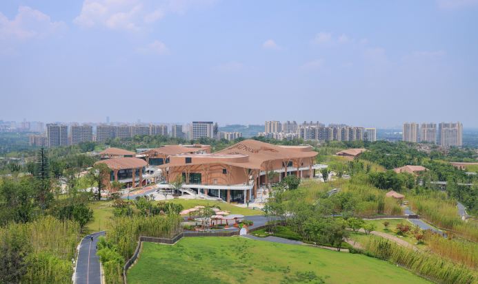 成都熊貓繁育研究基地鳥瞰全景 成都熊貓繁育研究基地鳥瞰全景