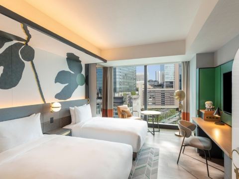 大阪Canopy By Hilton酒店premium-room-twin