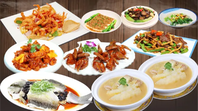 (位上)翅湯雲吞煲大花膠+紅燒乳鴿宴