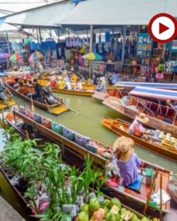 曼谷+芭堤雅 5天玩樂之旅  《人氣之首》吞武里海鮮市場、長頸鹿莊園、《打卡熱點》Mae Klong 火車鐵路市場、乘小船漫遊Damnoen Saduak水上市場