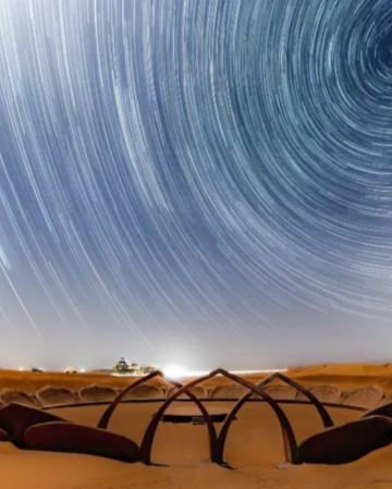 內蒙古、寧夏深度野奢住宿體驗8天之旅【入住1晚通湖草原七號星空帳篷+升級1晚隱世奢華銀川賀蘭安漠酒店】、四驅車三湖穿越(包航拍短片)、通湖草原(篝火晚會、小火車、觀星)