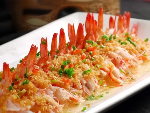 碼頭蒜香蝦風味餐