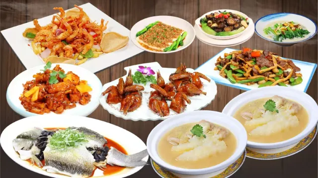 (每位一煲)濃湯雲吞大花膠+(每位)半隻乳鴿宴