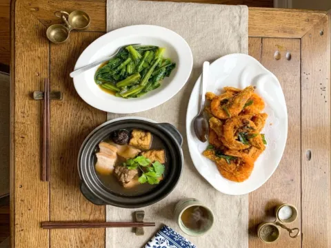 奶油蝦+巴生肉骨茶