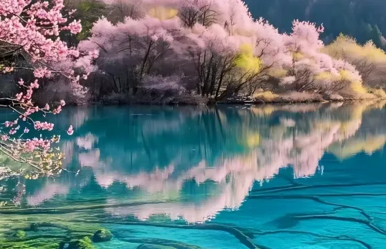 九寨沟桃花