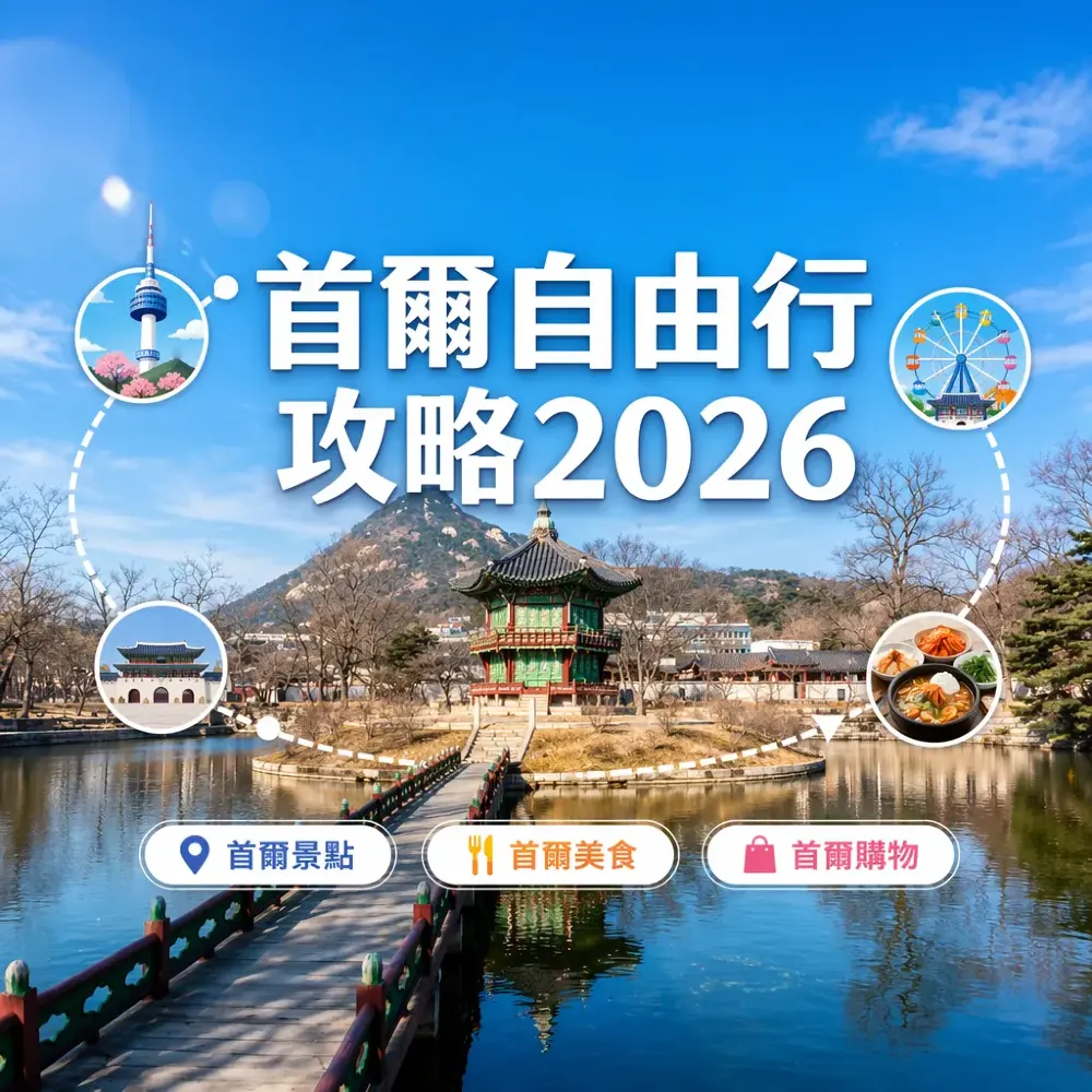 首爾自由行攻略2026｜最新景點美食購物交通貼士
