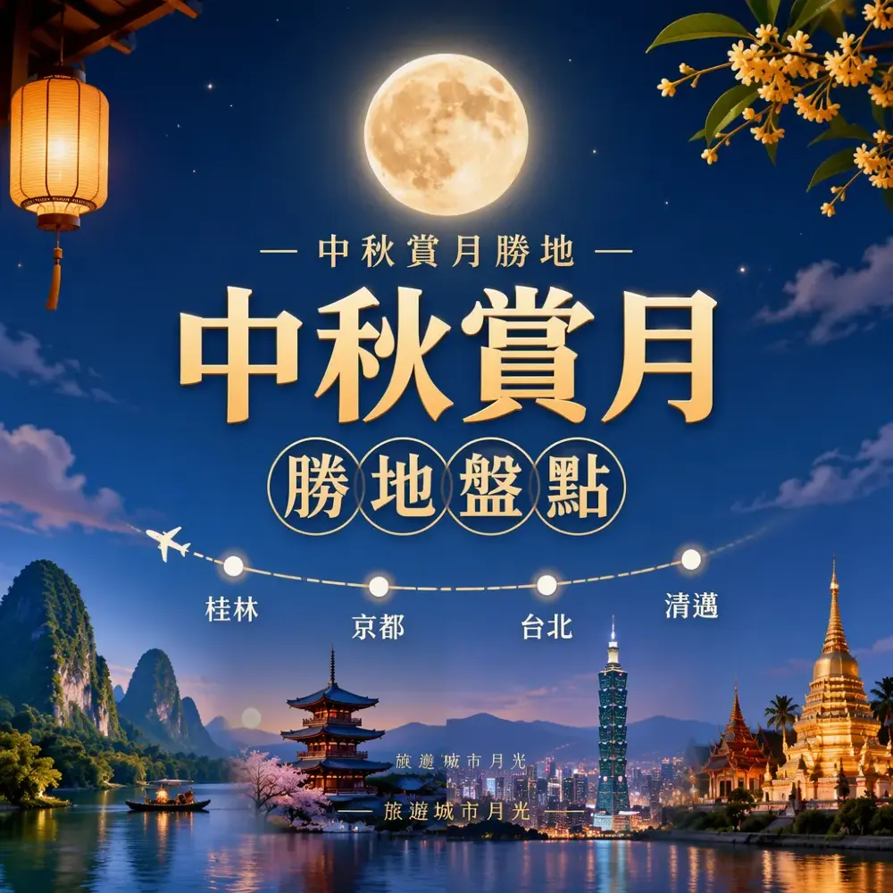 中秋賞月勝地盤點：桂林京都台北清邁，邊個旅遊城市月光最靚？