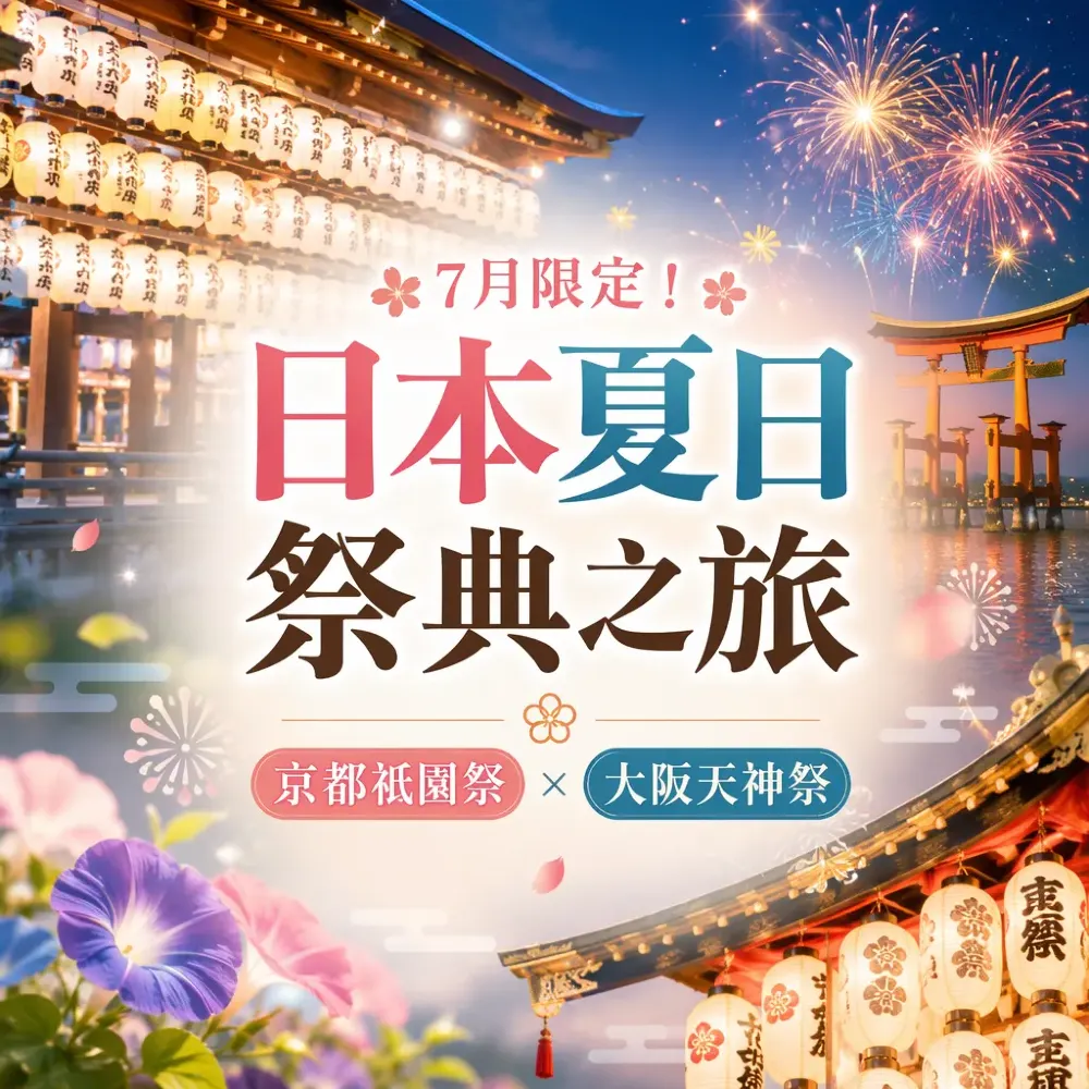 京都祇園祭+大阪天神祭夏日祭典巡禮