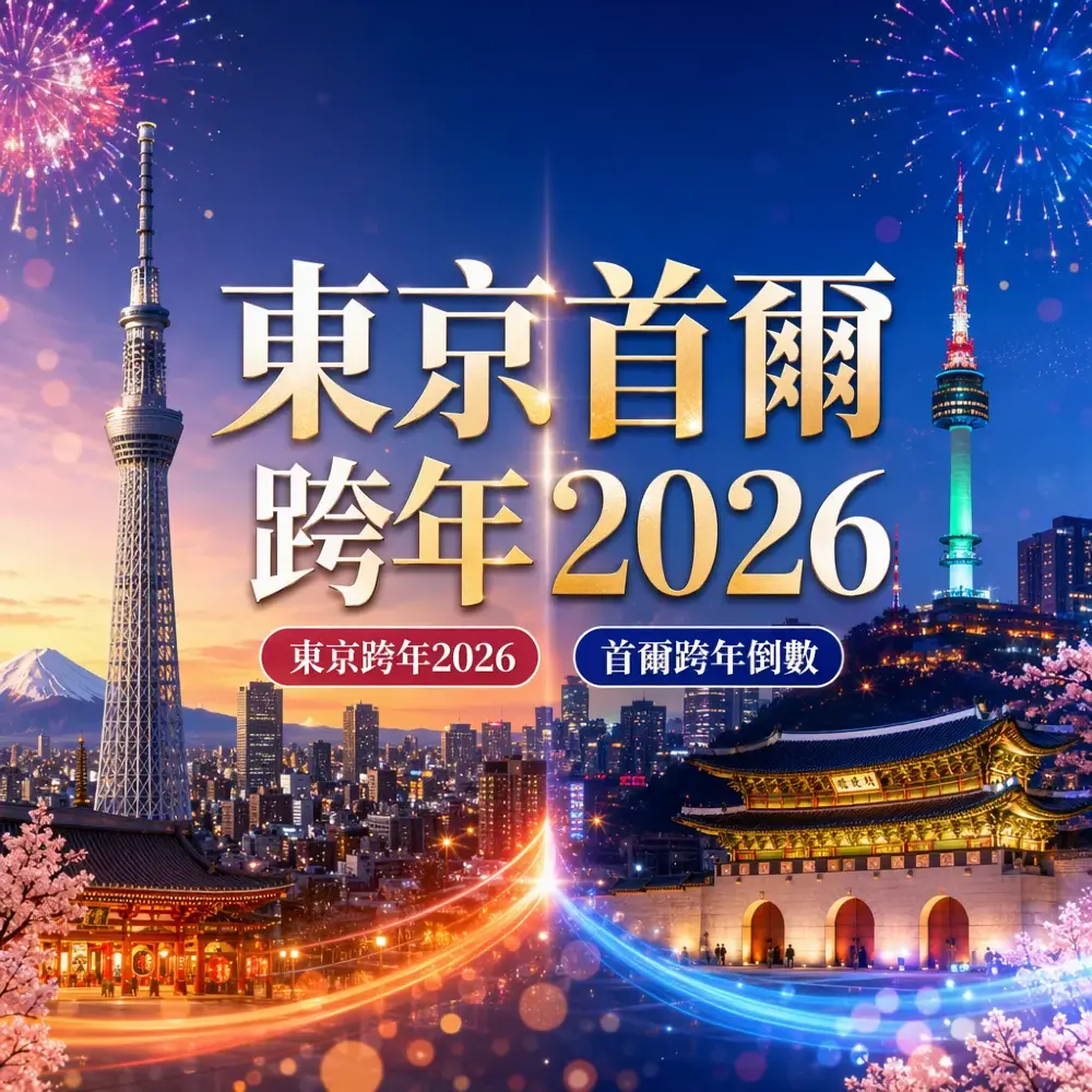 東京首爾跨年2026：倒數＋購物＋機酒5天攻略