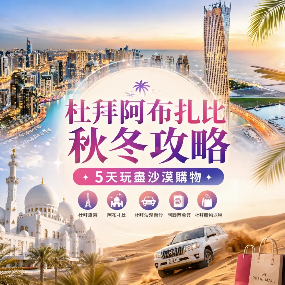 杜拜旅遊攻略｜阿布扎比秋冬5天沙漠購物
