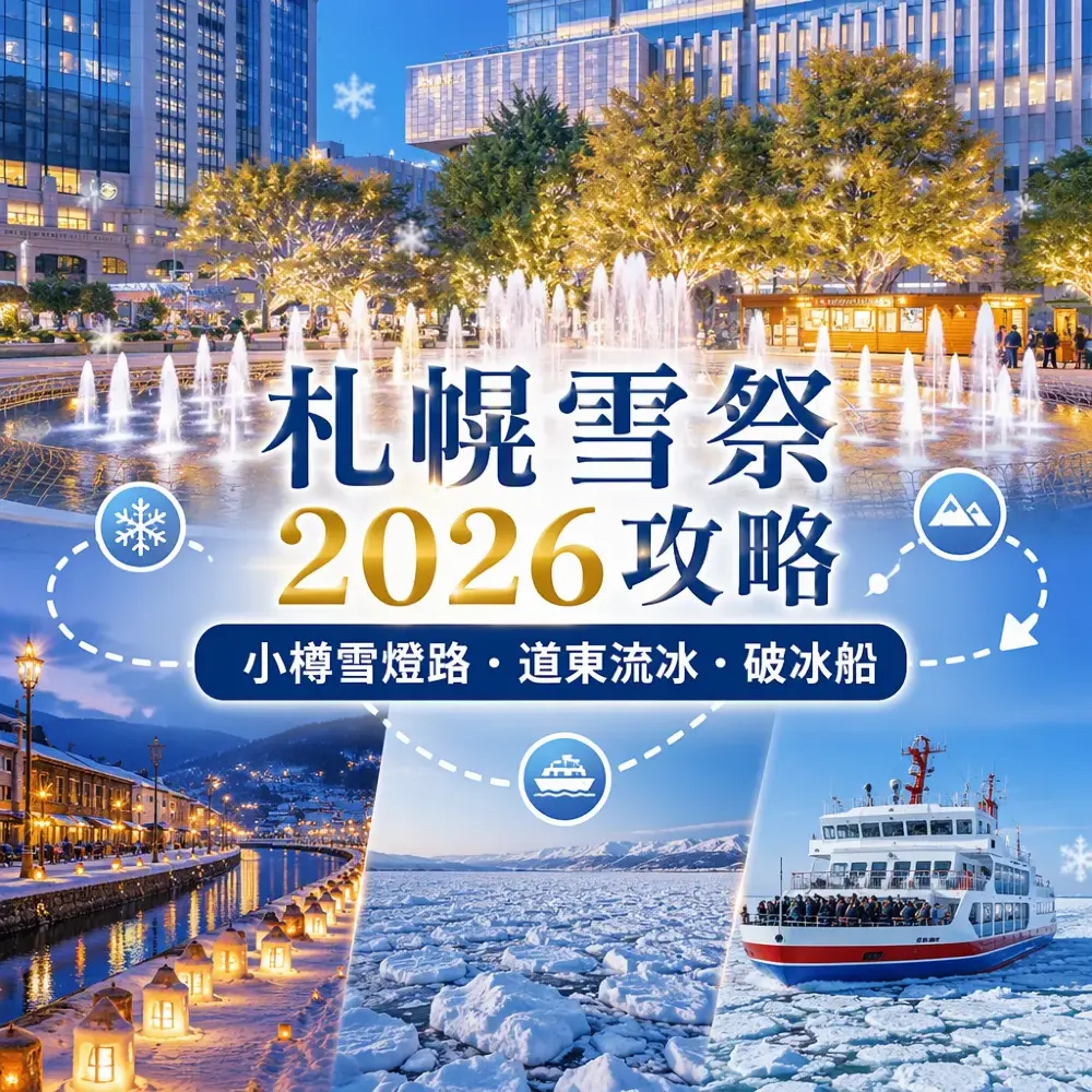 札幌雪祭2026攻略：小樽雪燈路・道東流冰・破冰船