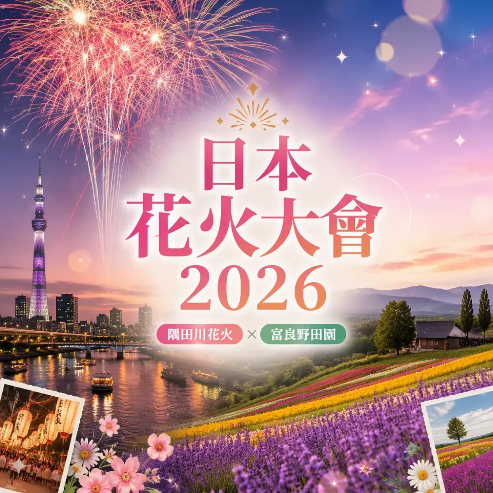 日本花火大會2026｜隅田川×富良野夏末田園攻略