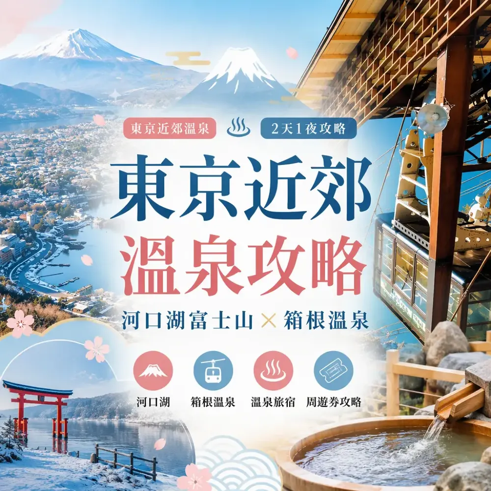 東京近郊溫泉攻略|河口湖富士山×箱根溫泉2天1夜