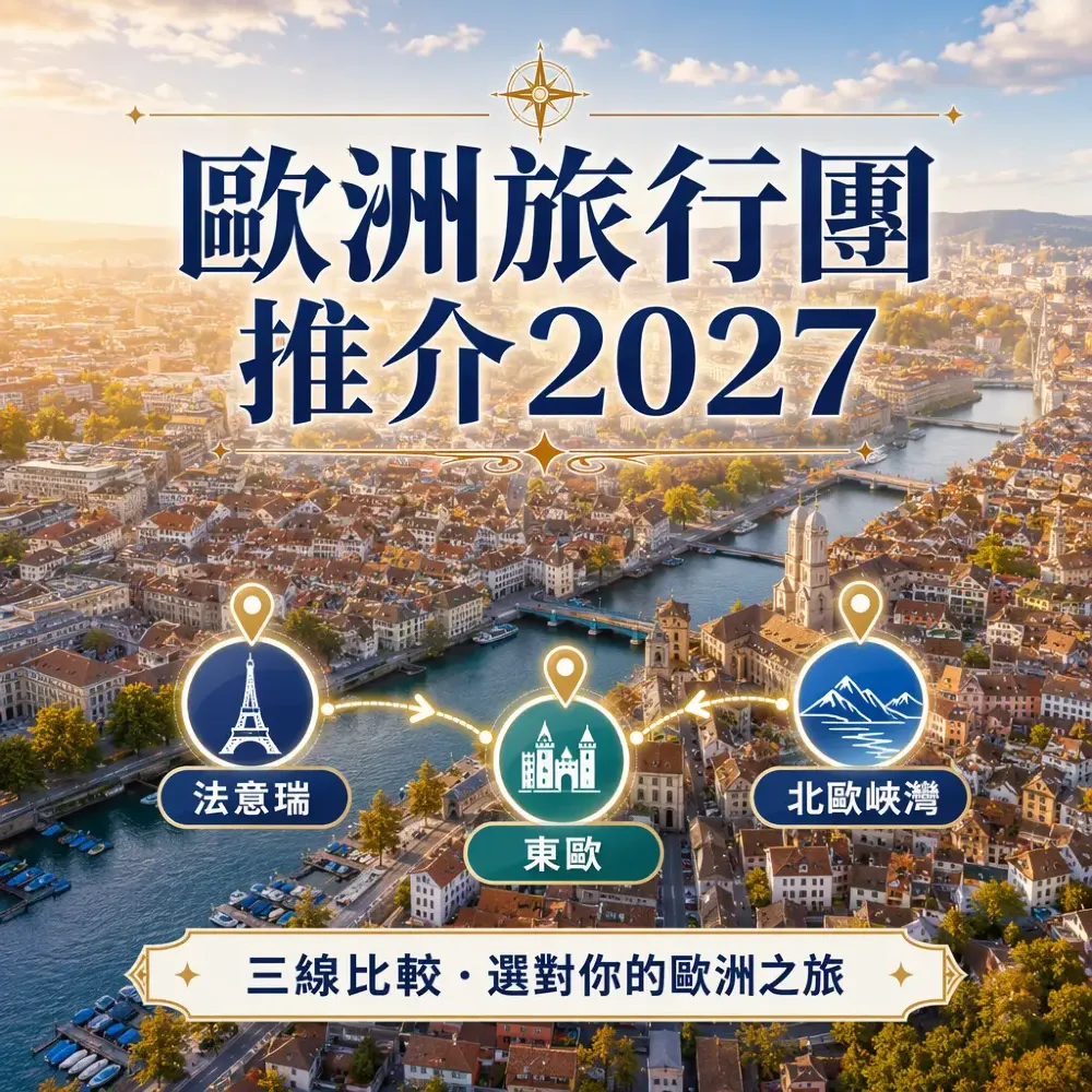 歐洲旅行團推介2027｜法意瑞、東歐、北歐峽灣三線比較