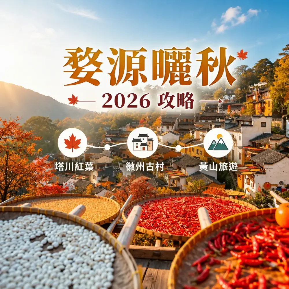 婺源曬秋2026攻略｜塔川紅葉與宏村秋色