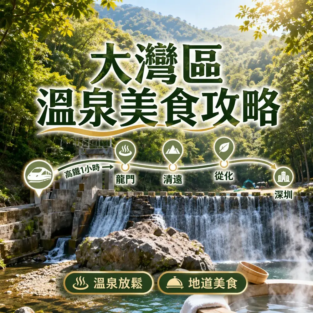 大灣區溫泉美食攻略｜高鐵1小時玩轉龍門清遠從化