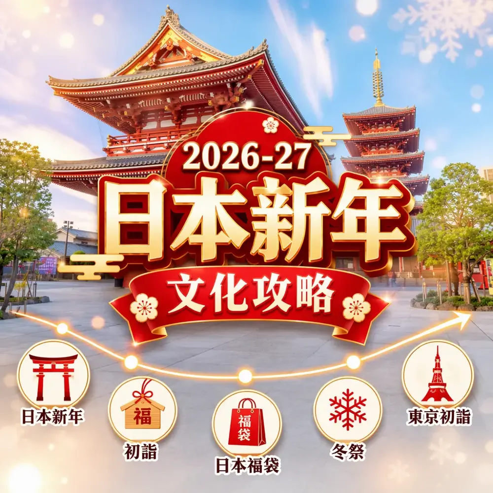 日本新年2026-27攻略｜東京京都初詣福袋冬祭