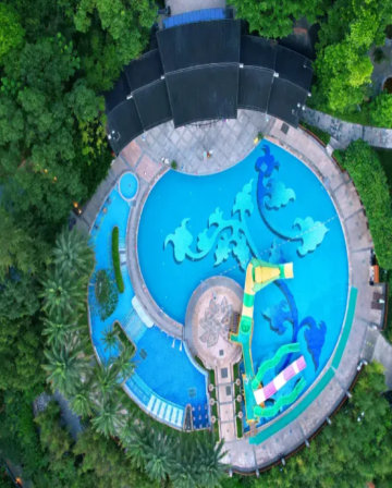 惠州+廣州2天團·龍門地派温泉度假村（浸泡·天然蘇打真温泉）打卡全球首個懸空心形無邊際泳池~天空之境~雲海天梯