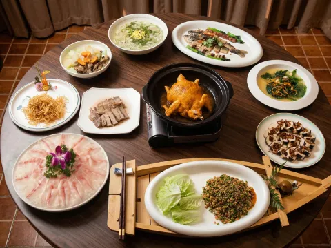 古法脆皮鮑魚糯米雞宴