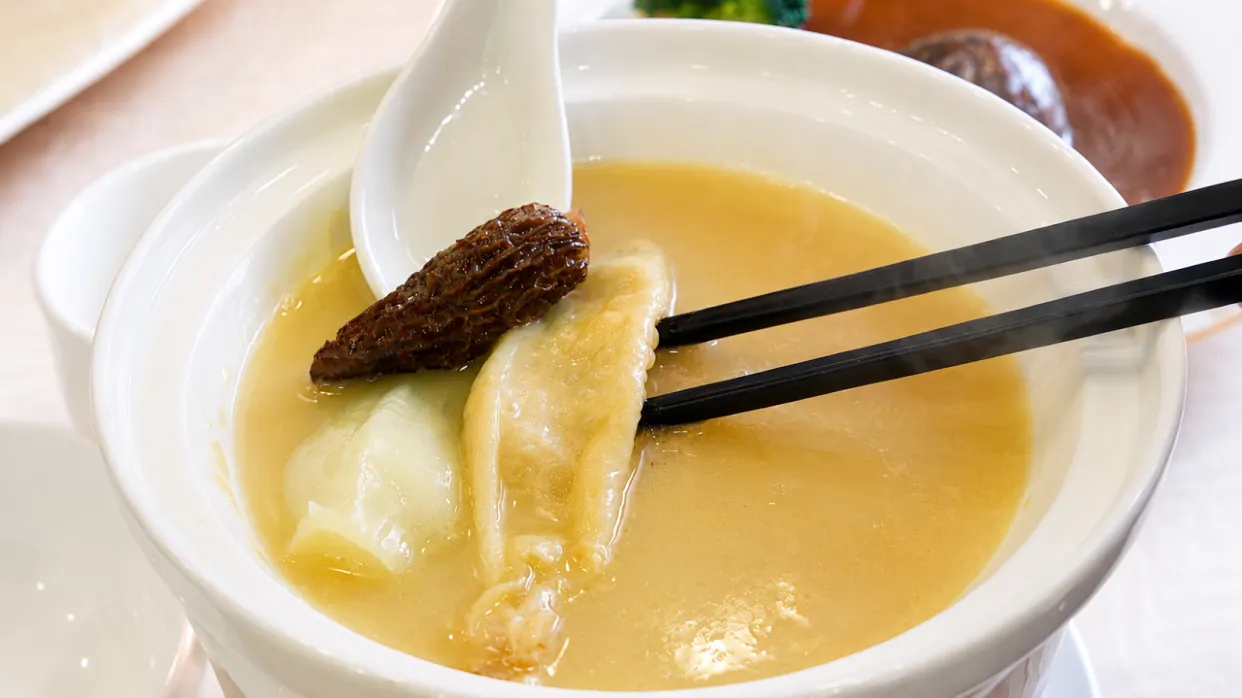 全港獨家【(位上)羊肚菌燉大花膠+(位上)花菇扣鵝掌宴】