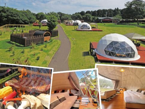 東京6天團·秋日Glamping之旅、【期間限定】Mother牧場豪華露營Glamping體驗+Mother牧場(欣賞花田美景)、賞紅葉名所(高德院~鎌倉大佛、鶴岡八幡宮、成田山新勝寺)