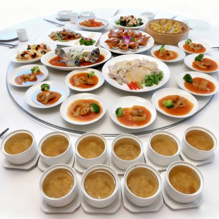 廣州+佛山2天團·「美饌盛宴」【古法傳承雙翅宴~（位上）菜膽雲吞翅+沙窩紅燒龍躉翅】【位上黑松露鮑魚扣花膠宴】