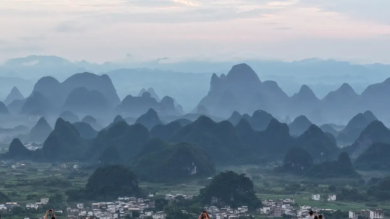千裏江山圖大型水墨畫打卡地