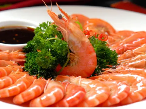 白灼海蝦