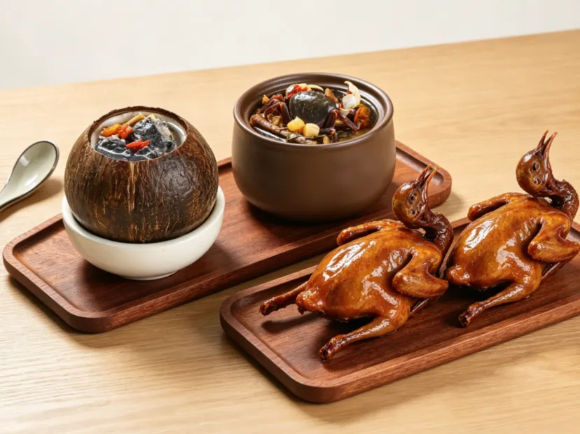 大灣區金獎靚湯皇·原盅足料燉湯(位上)+馳名石岐乳鴿
