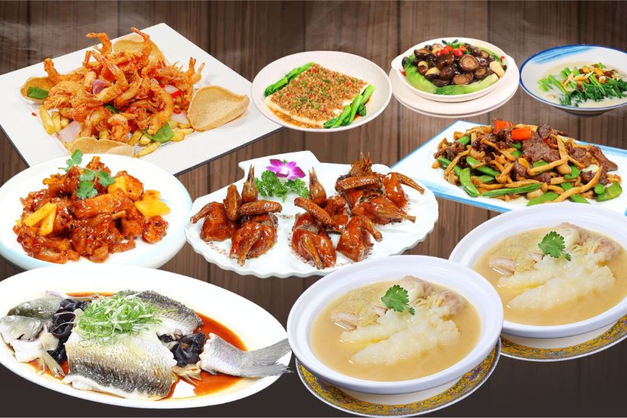中山+佛山2天團·《中山順德食足8餐》【(位上)古法荷香火瞳翅(順德特色)+琉璃脆皮金豬(每席1隻)】
