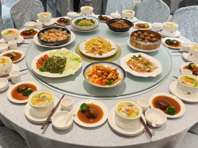 翅湯過橋脆肉鯇(位上)+鮑汁麵包花菇(位上)