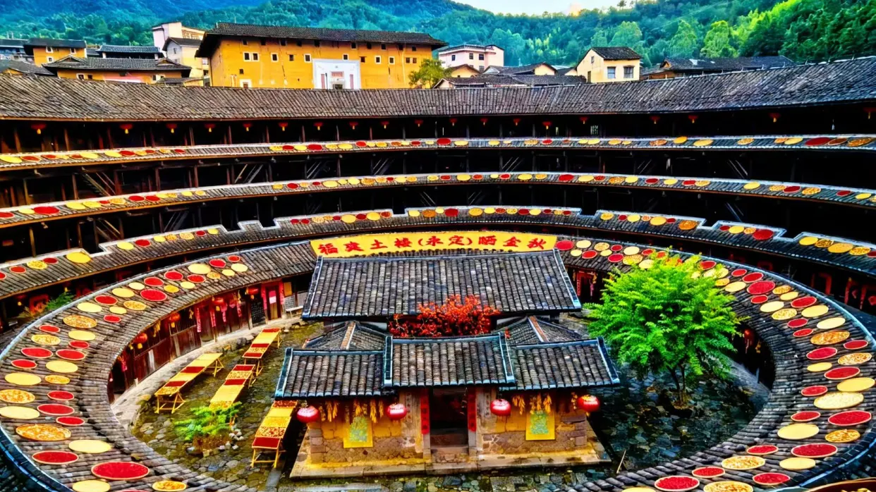 初溪土樓群（曬秋盛景）