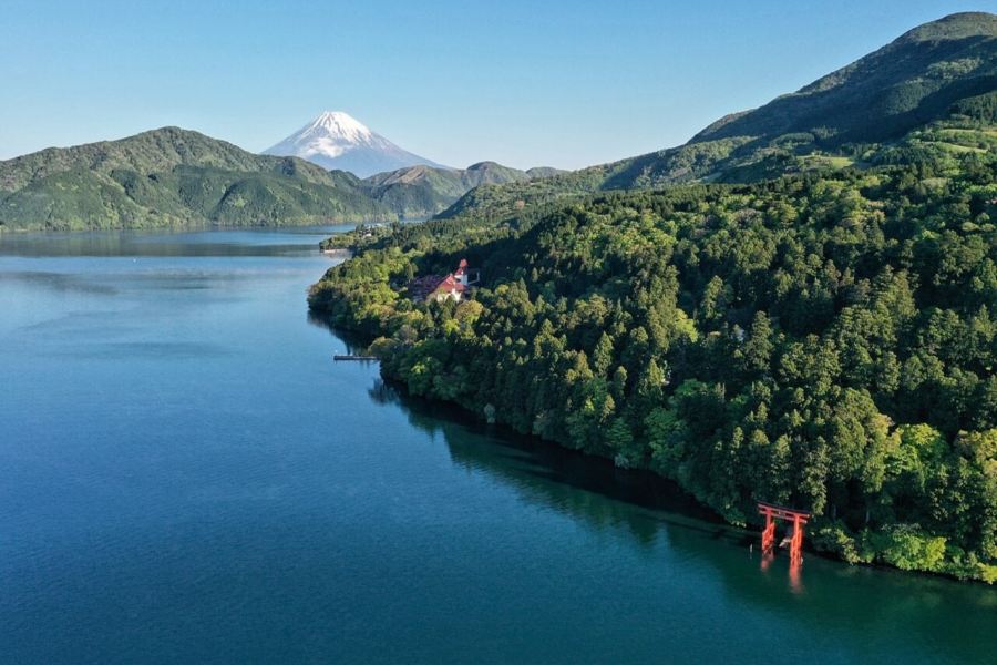 東京+富士山+伊豆市+箱根5天團·賞紅葉名所(箱根神社~水中鳥居、蘆之湖遊覽船、富士山五合目)、淨蓮瀑布、伊豆舞孃像、「日本最長行人吊橋」三島Sky Walk、大涌谷、御殿場Premium Outlets、新宿購物大道、富士山溫泉酒店