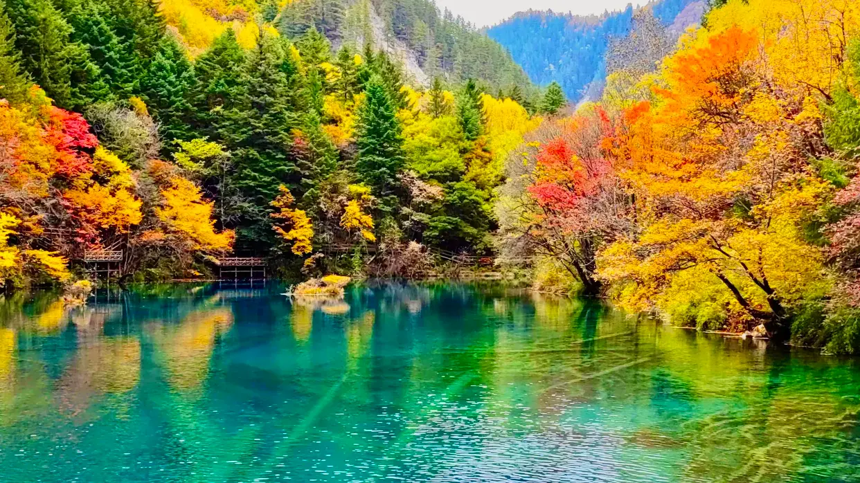 九寨溝秋景
